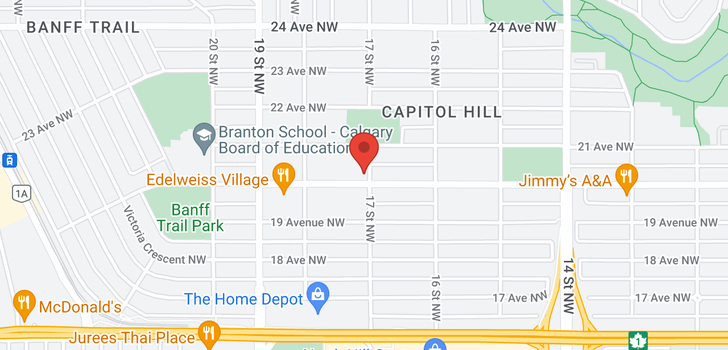 map of 1804  20  Avenue NW